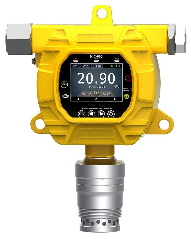 Zetron HF Hydrogen Fluoride Gas Leak Detector MIC600 24h Continuously Wall Mounted Suction Type