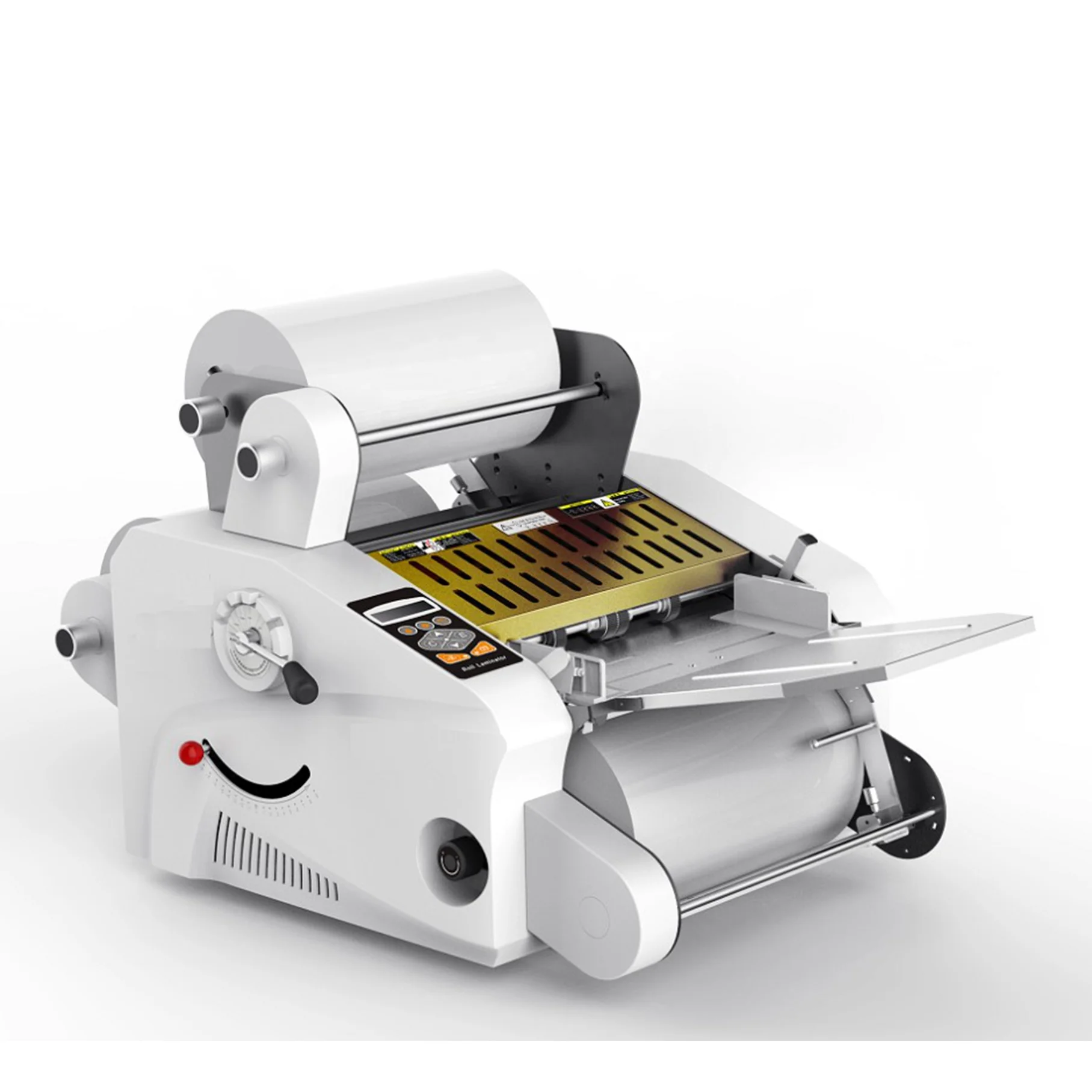 Automatic Feeding double sides Rotary Hot and Cold Laminator Roll Laminating machine for Printingshop LM-350D