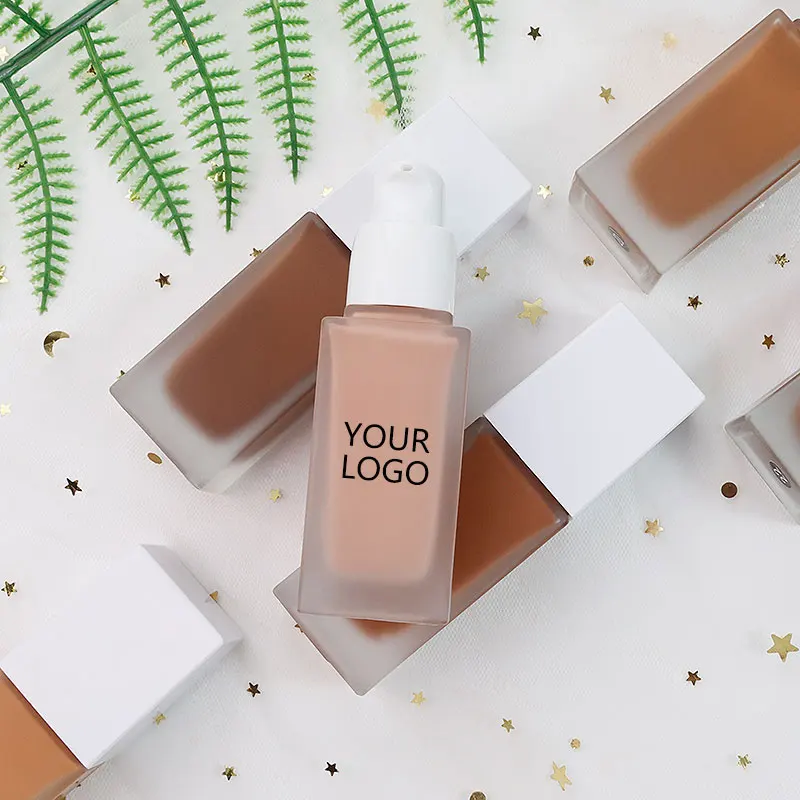 Liquid Matte Foundation Makeup Waterproof Stay 24 Hours Full Coverage Face Foundation Private Label