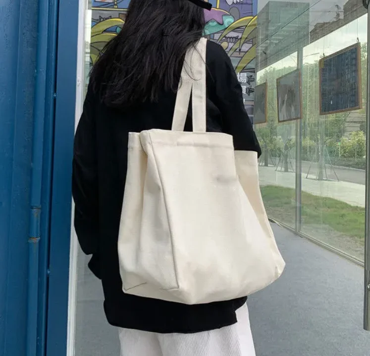 Wholesale Small MOQ black large capacity eco-friendly 12OZ thick reusable cotton custom logo print tote canvas shopping bag