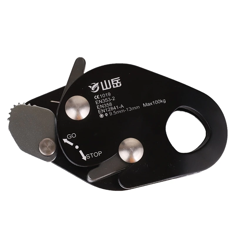 Stop Climbing Rope Grab Climbing Descender Self-Braking Stopper Gear for Mountaineering