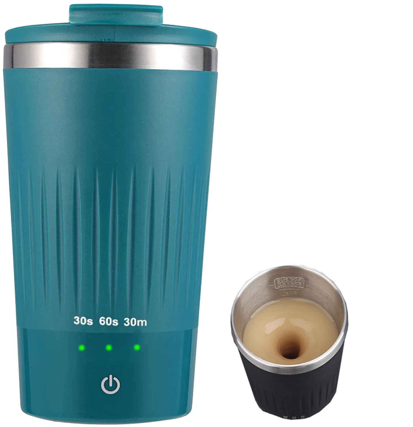 Auto magnetic self mixing cup with 3 speed mixing function stirring mug with wireless shaftless for protein powder