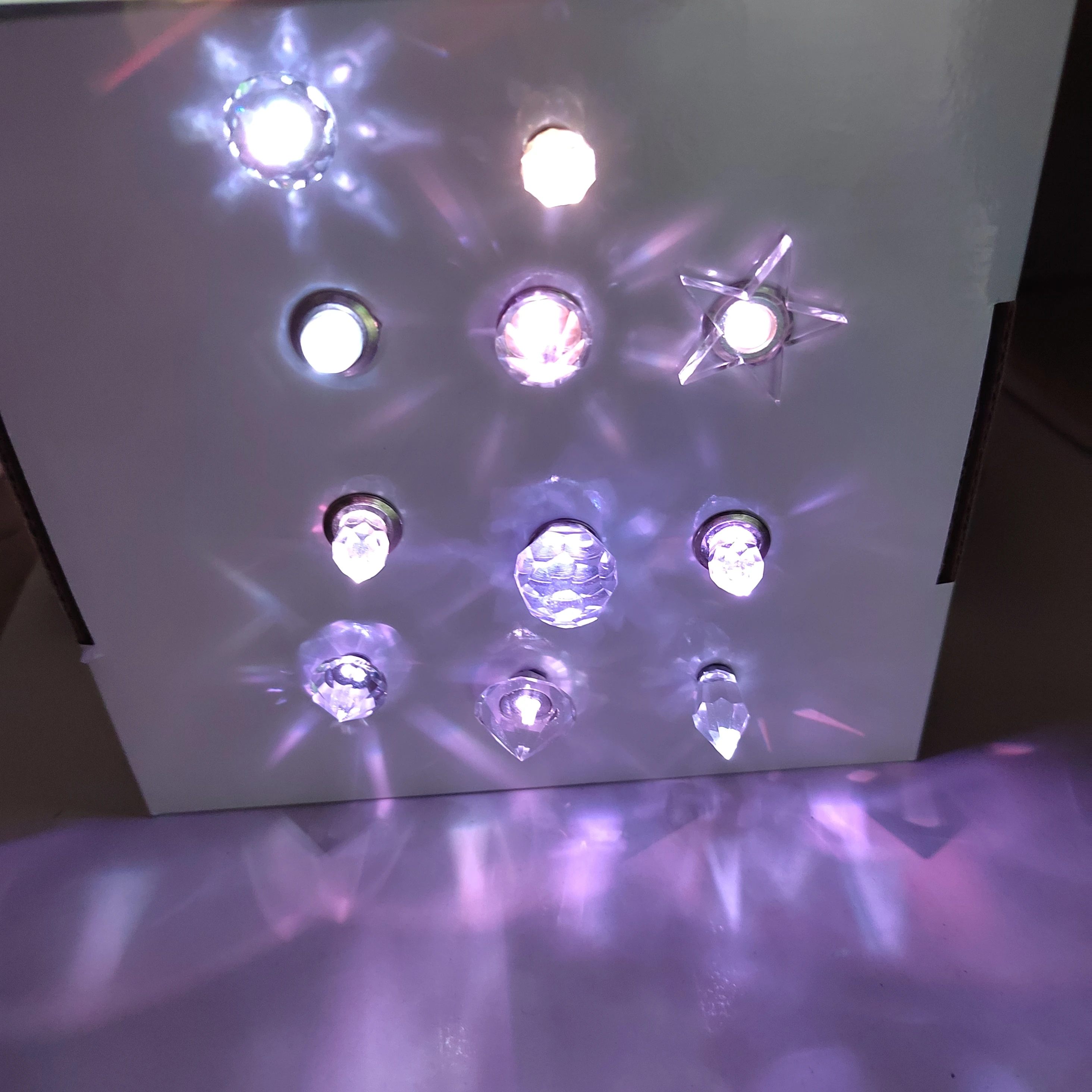 LED fiber optic ceiling crystal end fitting crystal, lampwork