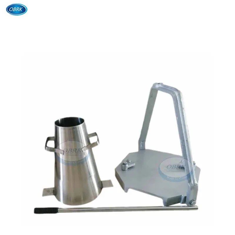 Китайский уплотнительный конус для бетона из нержавеющей стали полный набор испытательный аппарат уплотнения конуса с ковшом и штампованным прессом