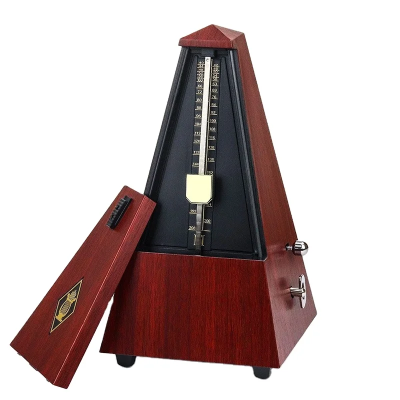 wooden color metronome metal mechanical metronome for guitars/drum and piano