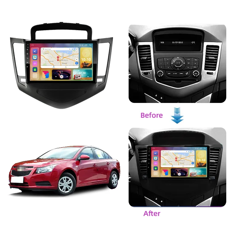 HENGMALL Android Автомагнитола для Chevrolet Cruze J300 2009-2015 gps навигация 2.5D сенсорный экран автомобиля стерео аудио плеер