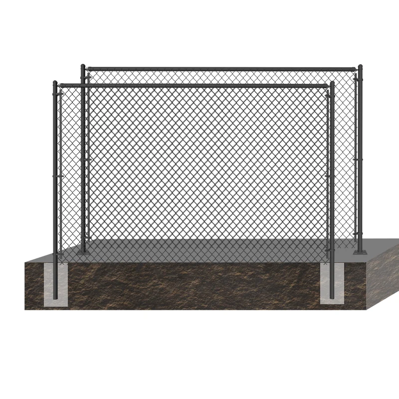 Wholesale factory 9 Gauge 12 Gauge Steel Wire 6ft-50ft Roll Galvanized PVC Coated Galvanized Chain Link Fence Wire Mesh