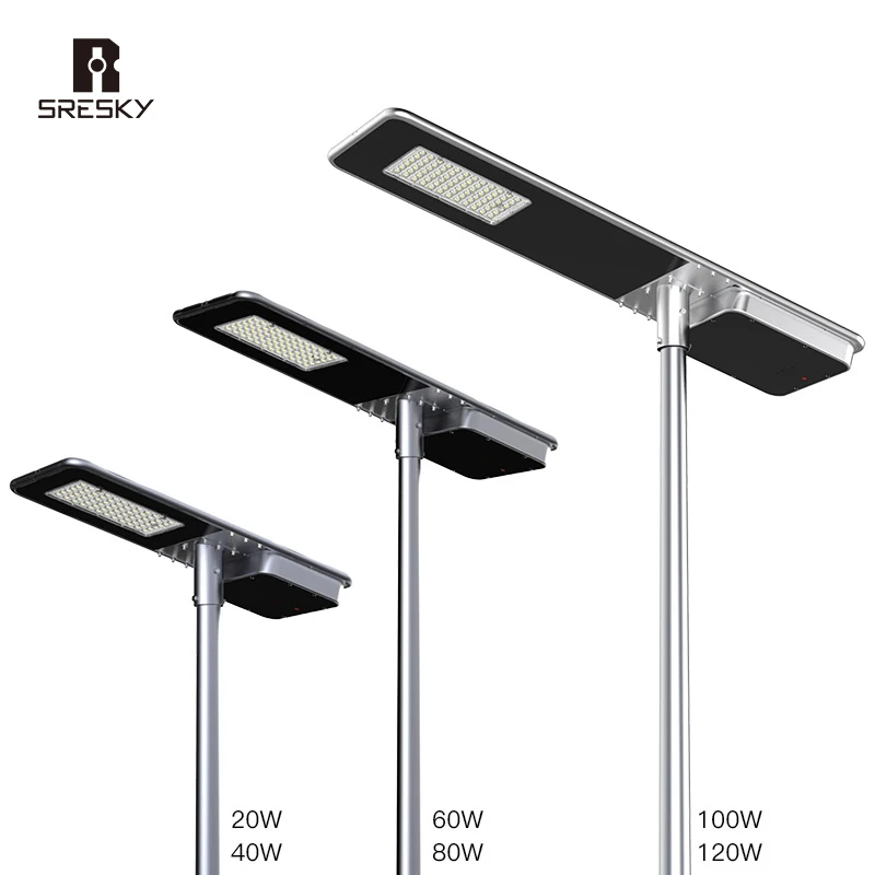 100w 120w Waterproof design of new energy glass Solar street light for outdoor use