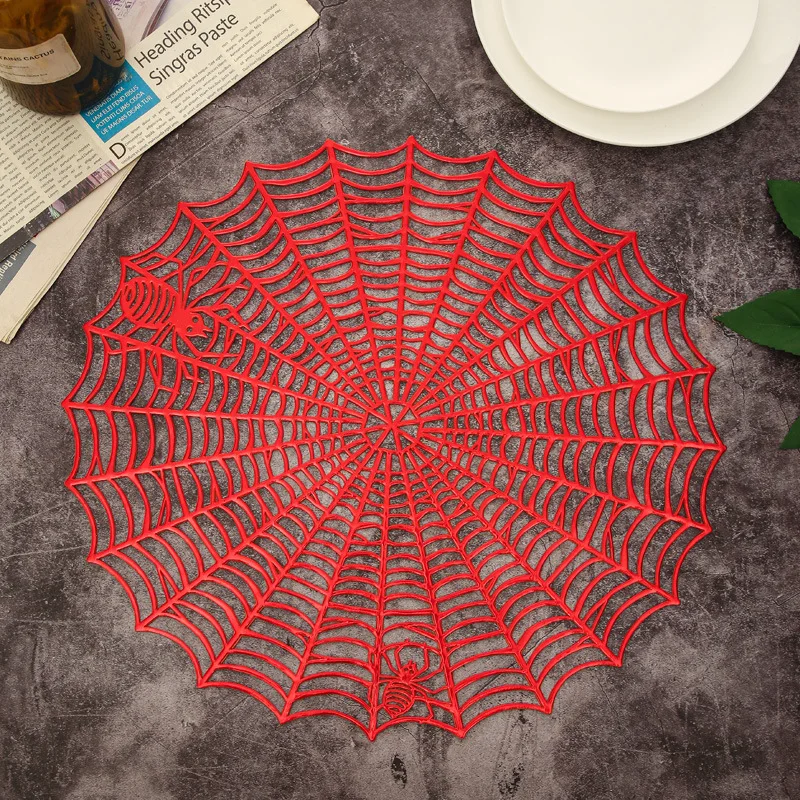 Креативная круглая подстилка-салфетка из паутины декоративный полый водонепроницаемый маслостойкий изоляционный коврик ПВХ