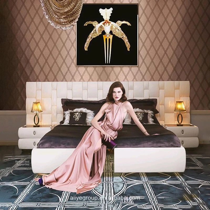 luxury furniture used french bedroom furniture simpleness double bed design in woods