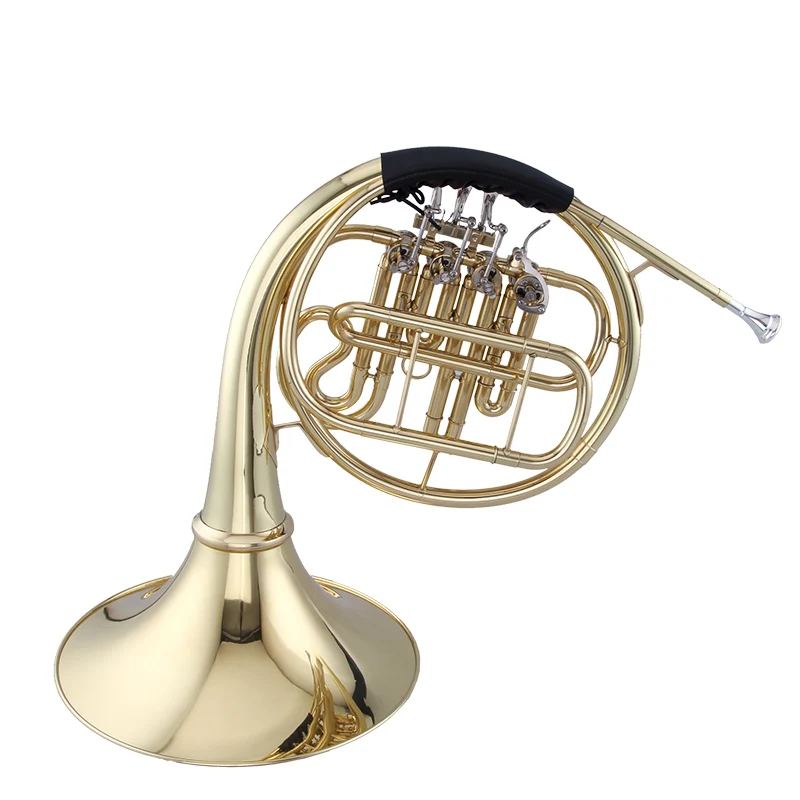 4-Piston Brass French Horn Music Instrument