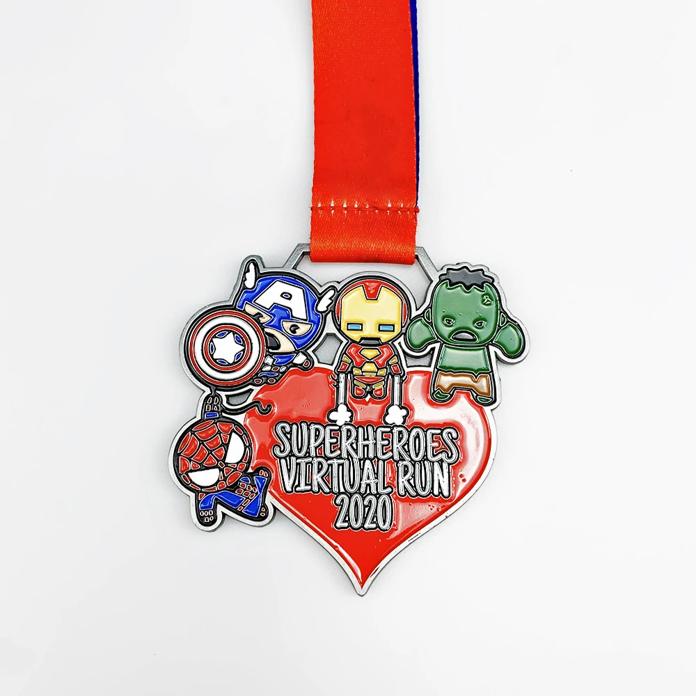 Metal 3D Engraved Enamel Finisher Awards Medal