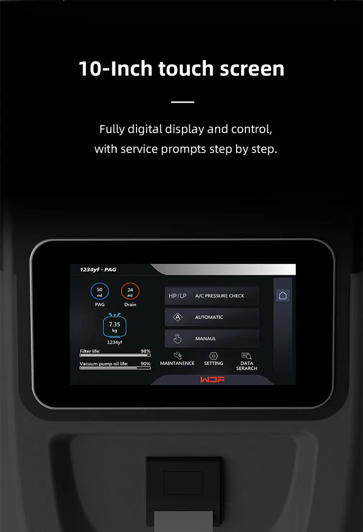 X549 Dual system Fully-automatic  A/C Service machine / for R134a and 1234yf  refrigerant gas recovering and refilling machine