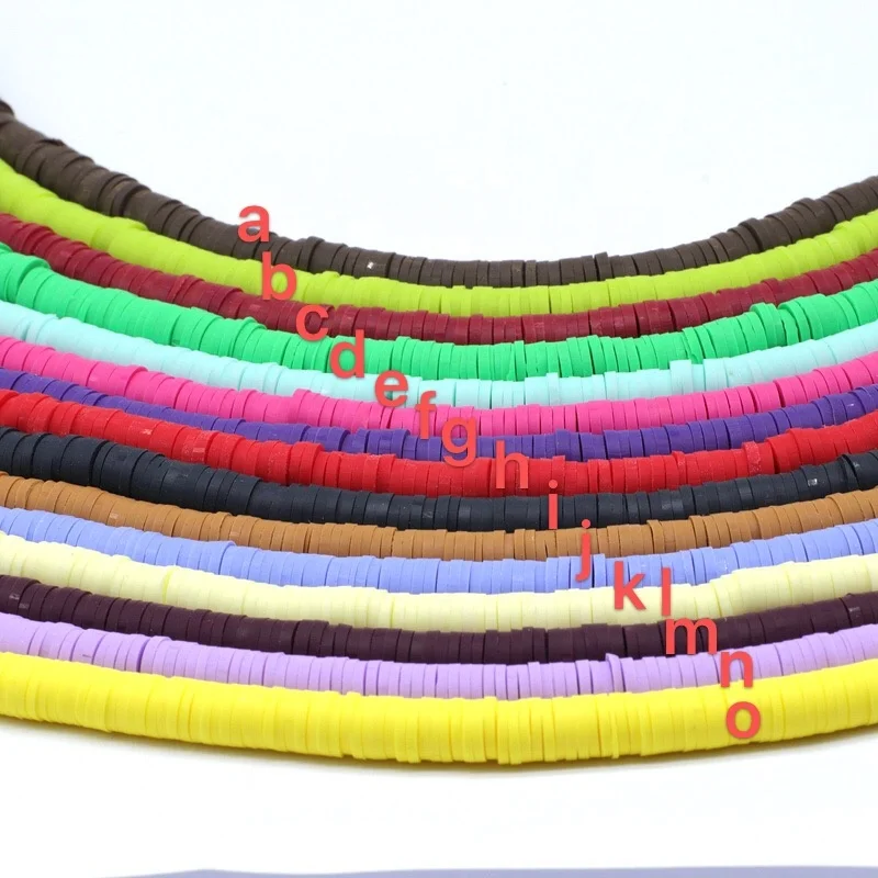Summer Fashion Colorful Soft Ceramic Perles Vinyl Heishi jewelry  Polymer Clay Disc Beads Choker Necklace