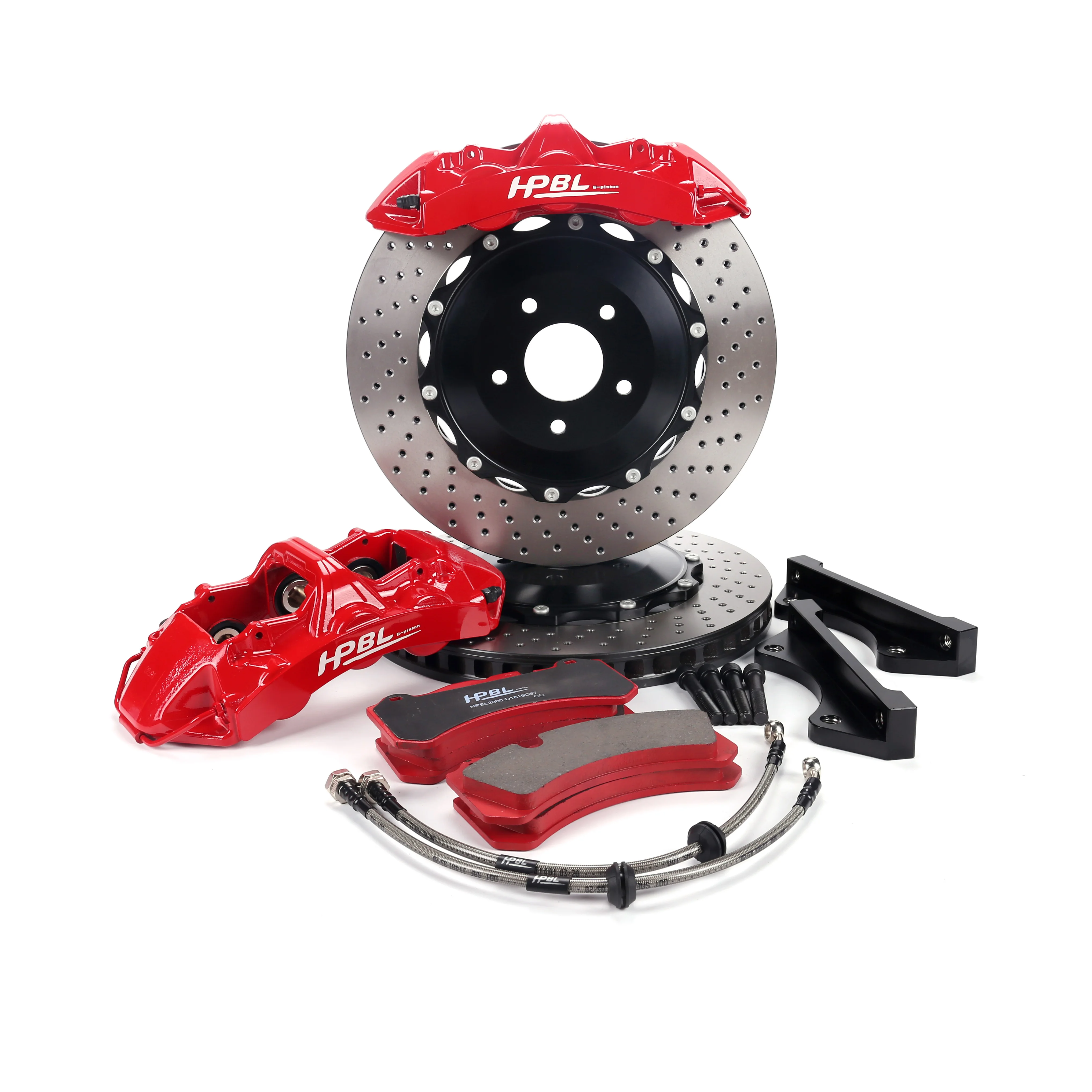 High Performance One Piece Cast Brake Caliper Hydraulic Brake 6 Piston Big Brake Kit for HP61 Front Wheel