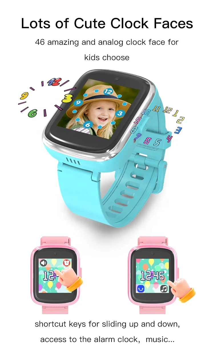 2023 Good Reputation CTW22 1.54 Inch HD Screen Kids Game Music Smart Watch for Kids Gift
