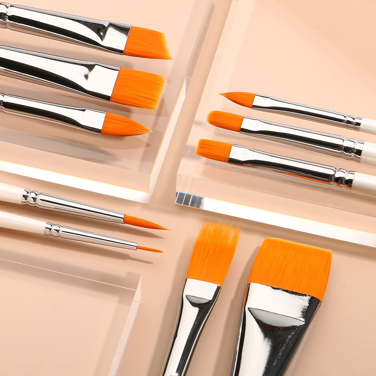 Professional 10 pcs face body watercolor painting brushes artist magic light acrylic touch up paint brush set kids