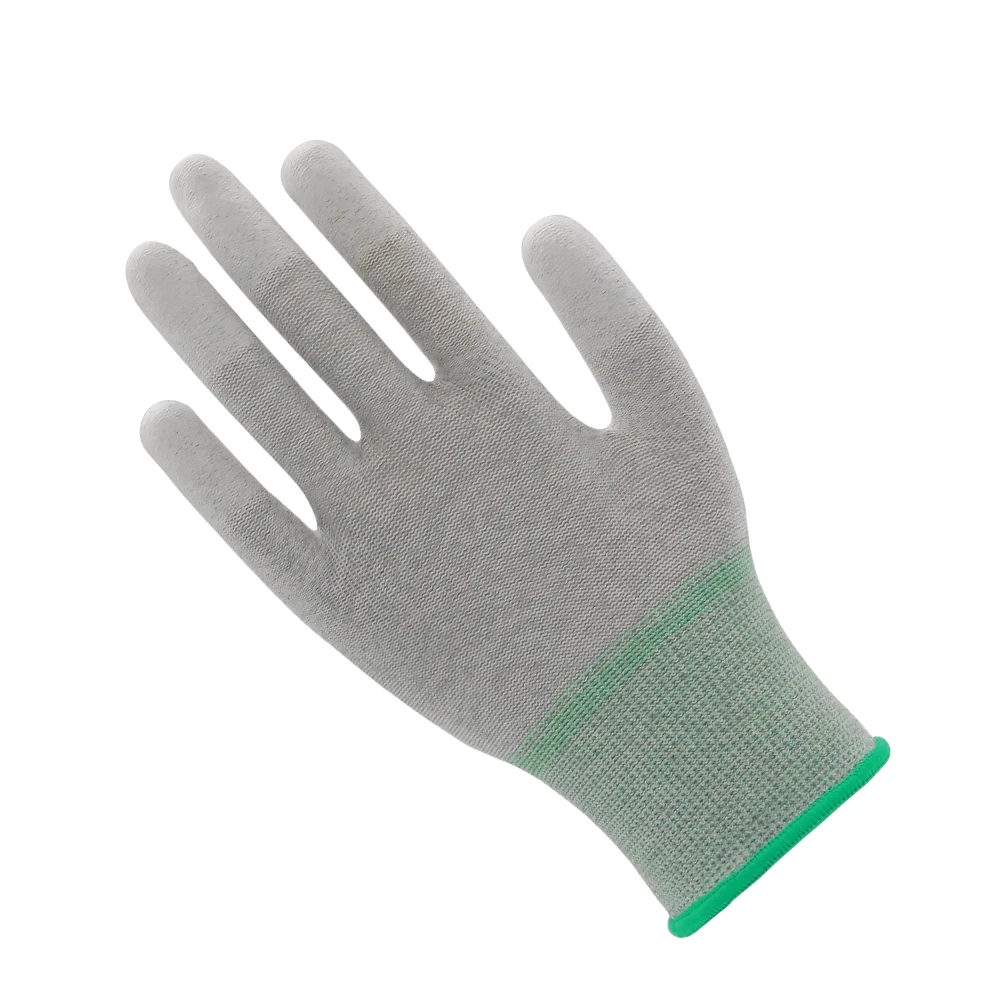 ENTE SAFETY Anti-Static Gloves Wholesale Lightweight Carbon Fiber PU Nitrile Touchscreen Safe Precision Work Gloves Handling