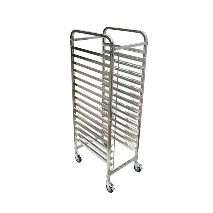Customized Stainless Steel Baking Tray Rack Bakery Oven Trolley Bread Trolley Hotel Restaurant Bakery Kitchen Equipements