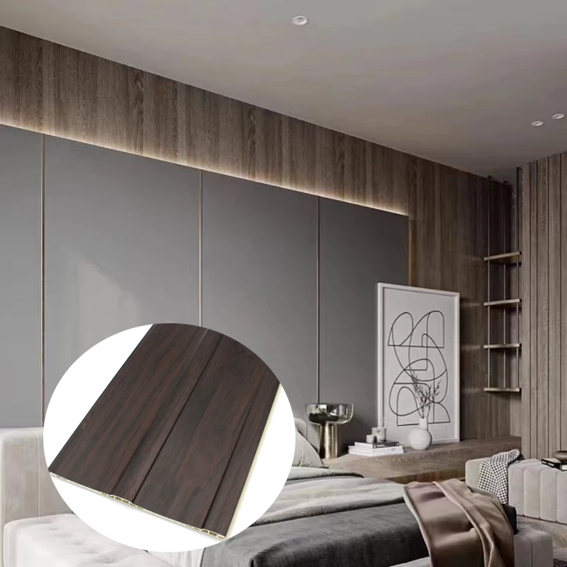 Mositure resistant wave molding customization waterproof fireproof pvc wpc wall panel 3d grille wall cladding board