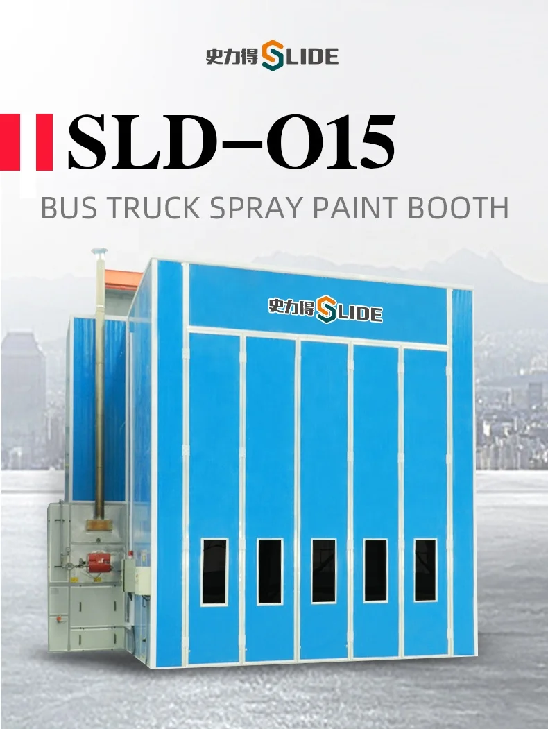 Truck spray booth downdraft paint booth powered by diesel and electric factory price dyeing rooms for trucks  made in China