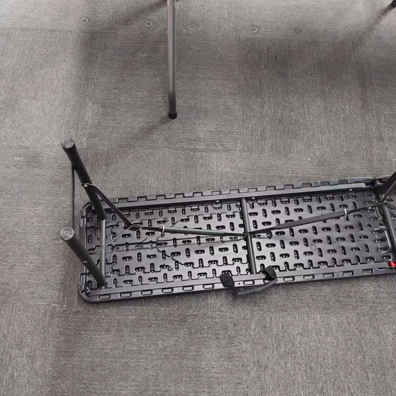 Plastic Black Folding Bench Outdoor Garden Foldable Camping Rattan Bench