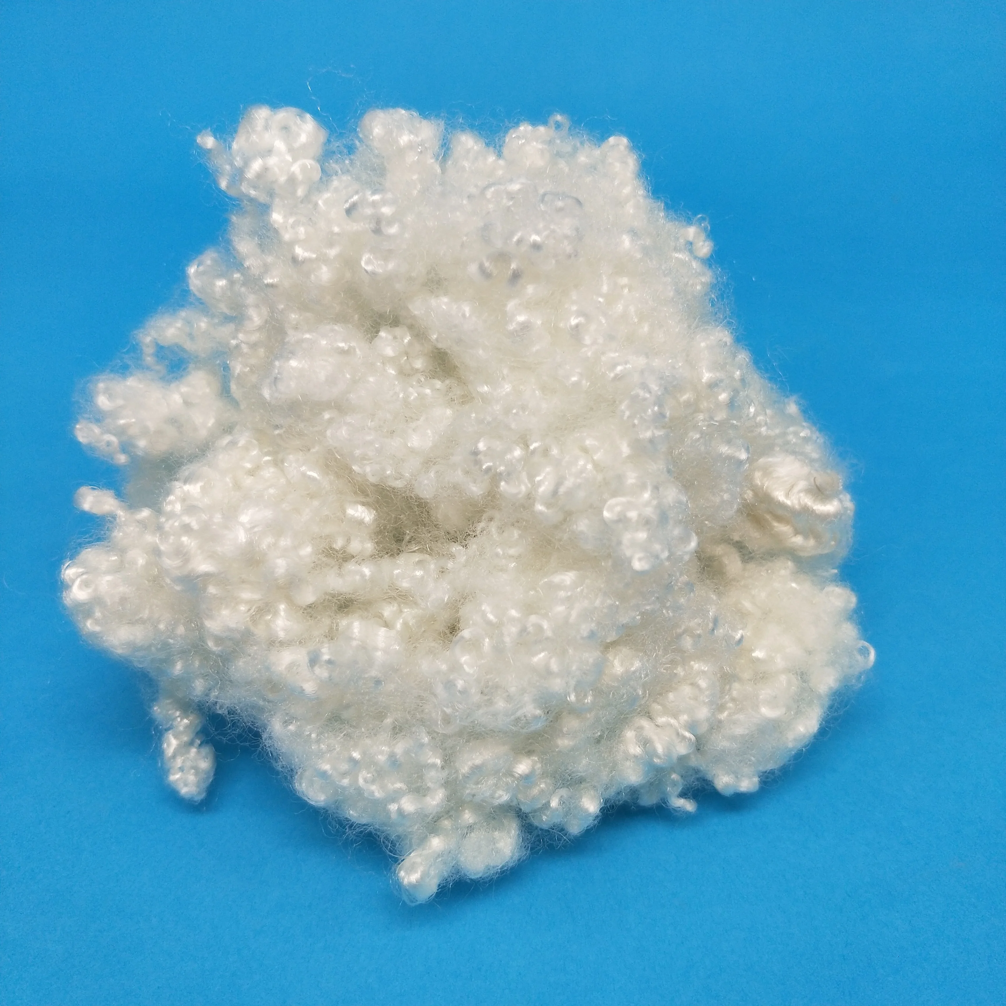 3D 7D 15D  64MM GRS recycled HCS polyester fiber for  filling