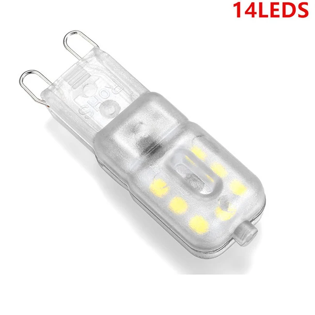 High Quality Mini Neon Lamp Bulb G9 Led Bulb 220V 14/22/32 LEDS 3W 5W 7W crystal Lamp Led Corn Light Bulb