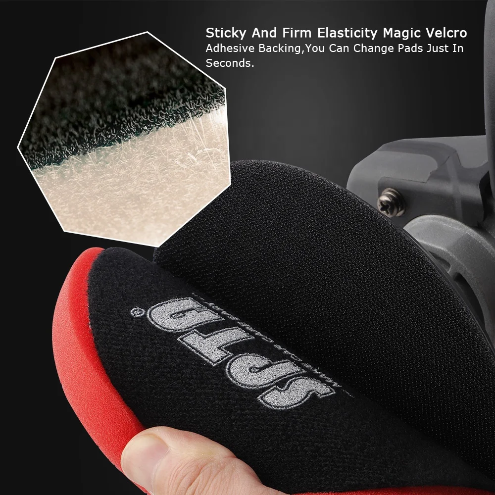 Роторная полировальная машинка SPTA, электрическая полировальная машинка для автодетейлинга, 6 дюймов