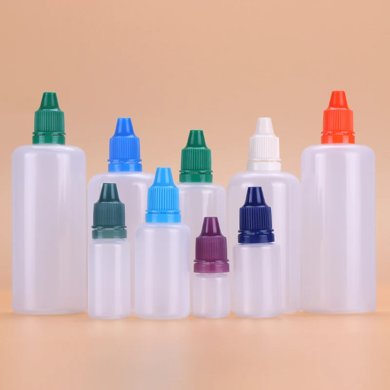 Empty eye dropper bottle PE 10ml 15ml 30ml plastic squeezable eye dropper bottle PE liquid eye drop bottle