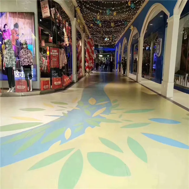 indoor floor tiles PVC vinyl colorful flooring for kids