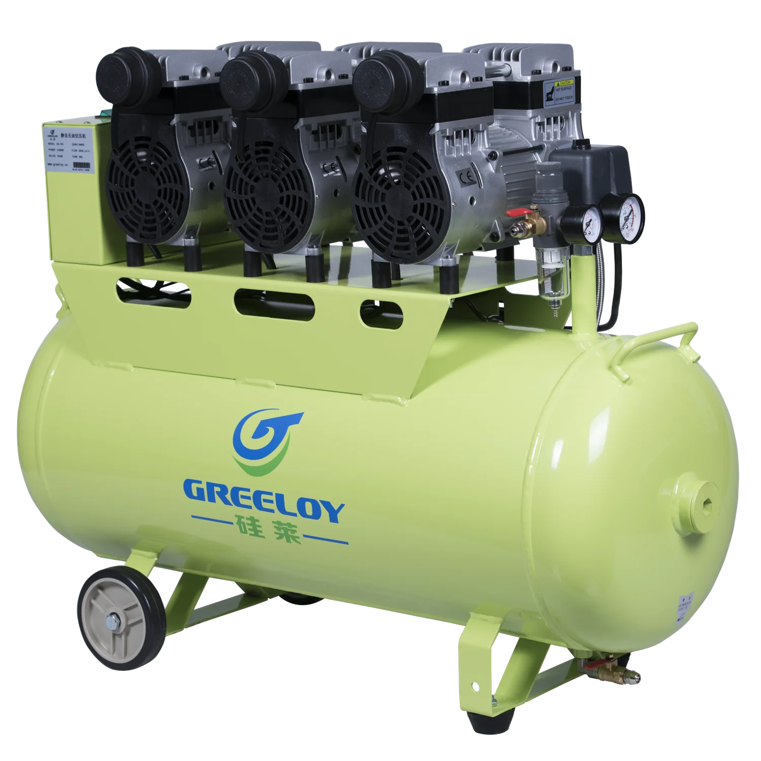 3Hp Dental Air Compressor with 90L tank and air dryer system