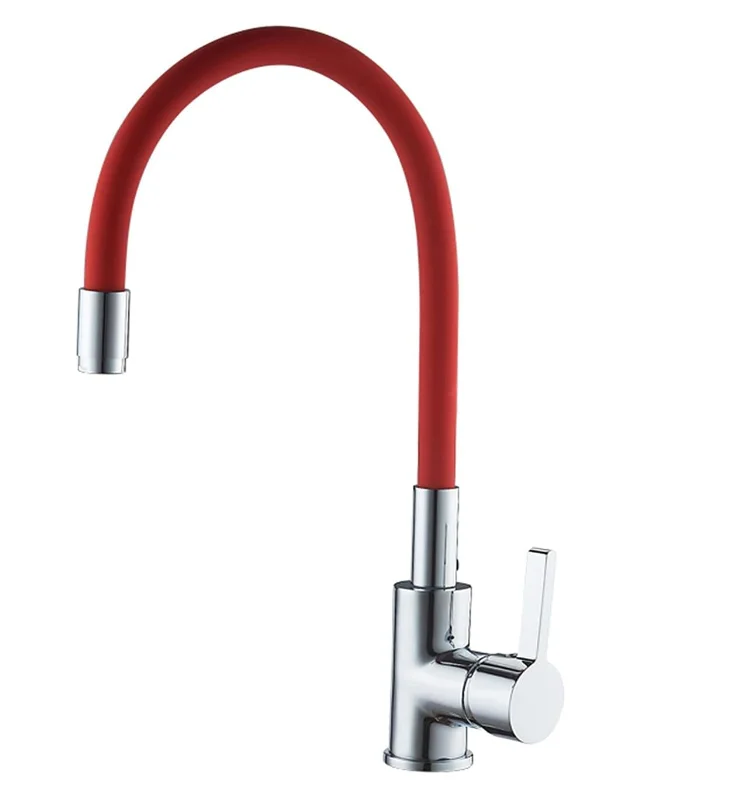Single-Hole 360 Degree Swivel Copper Faucet Flexible Rubber Hose Thermostatic Kitchen Sink Taps Deck Mounted