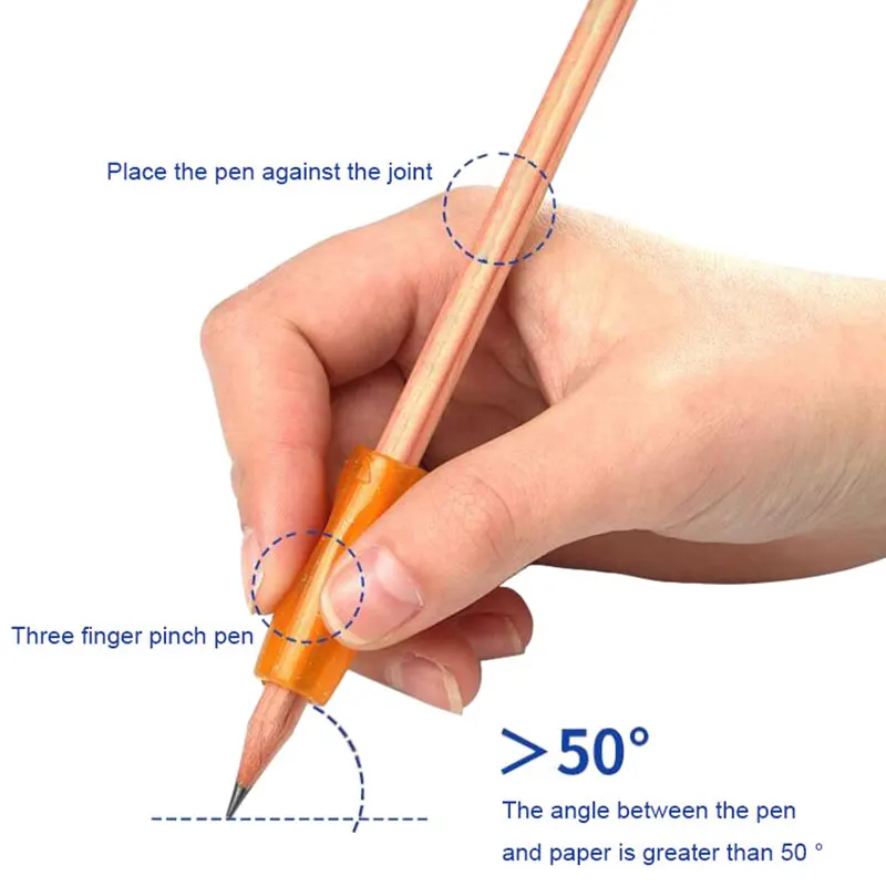 BECOL New Coming Children Writing Training Correction Tool Pens Holding Colorful Flexible Silicone Pencil Aid Grips for Kids