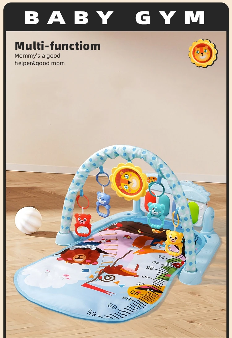 Hot Selling New Born Baby Pedal Fitness Stand Rack Piano Multi Function Baby Pedal Piano With Early Educati