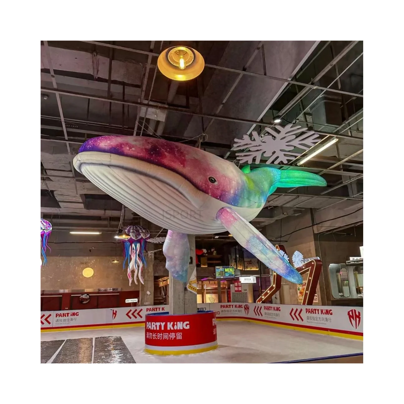 Large ocean theme performance inflatable fish whale model