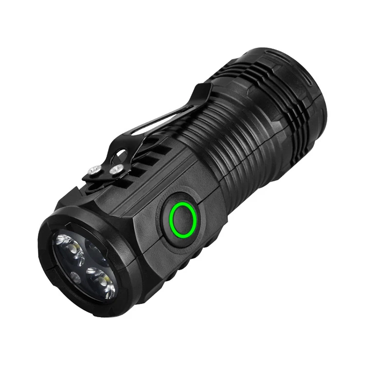 New Portable 3Led ABS Plastic Custom Mini Rechargeable Led Flashlight with Clip
