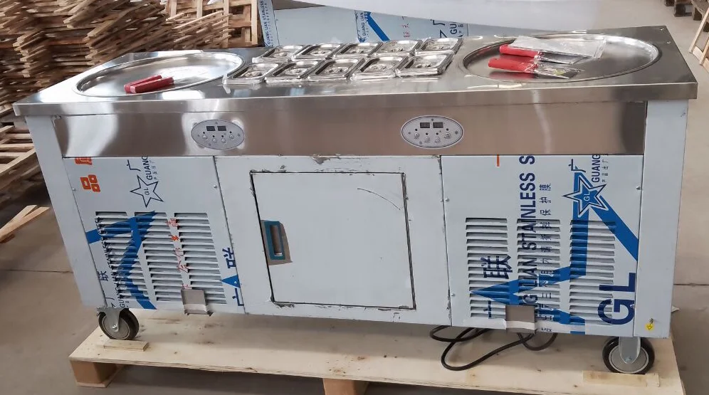 Дешевая цена! Большая машина для производства мороженого 10 бочек + 2 кастрюли жареного йогурта HJ-A10A