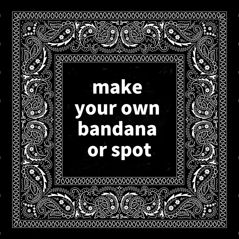 Custom Magic Bandana Scarf  Paisley Bandana Purse Cotton Orange White Bandana