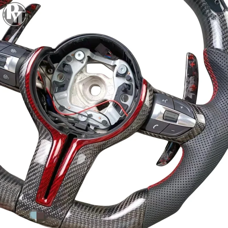 Подходит для рулевого колеса BMW F20 F21 E46 E90 E92 F30 F34 F10 из углеродного волокна светодиодный руль на заказ