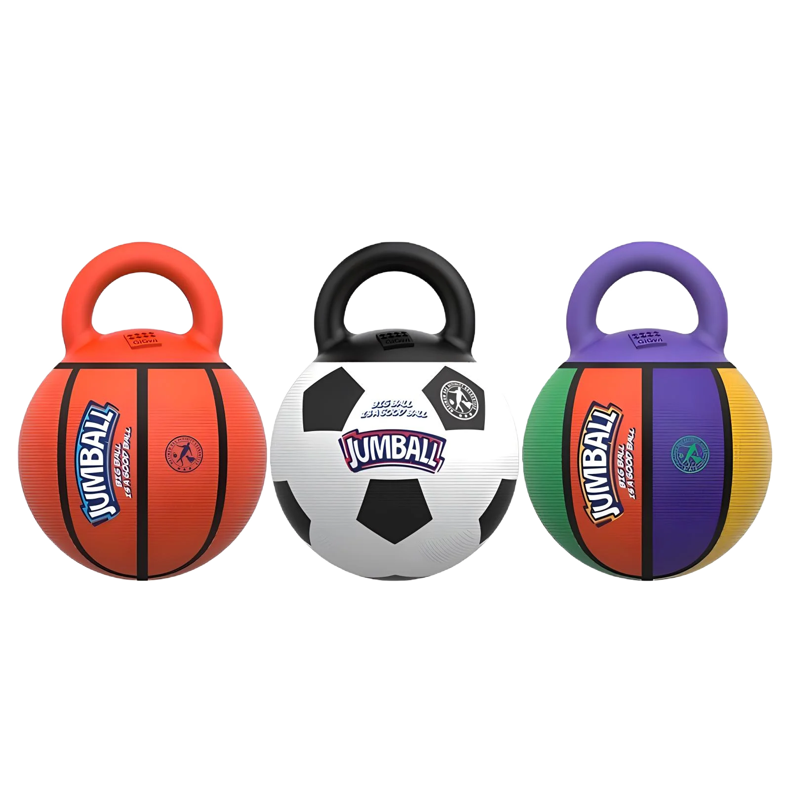 GiGwi Jumball Outdoor Training Natural Rubber Interactive Multiple Gameplay Dog Basketball Ball With Handle