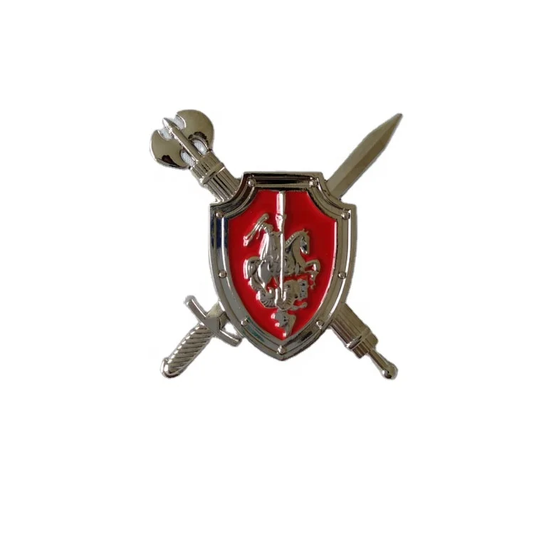 Custom Logo Eagle Shield League Badges Customs Team Club Souvenir 3D Pin Badge Officer Metal Badge with Mounting Screw