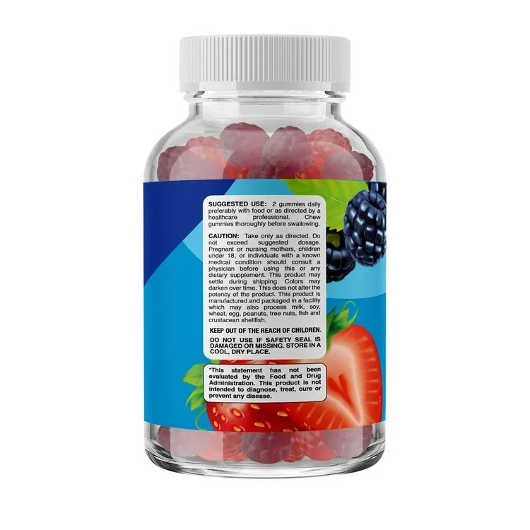Prebiotic Fiber Supplement Gummies for Digestive and Immune Support Sugar Free Fiber Well Gummies With Private label wholesale