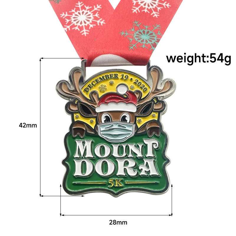 Limited Metal Medal Winter December Christmas Deer Custom Key Medals