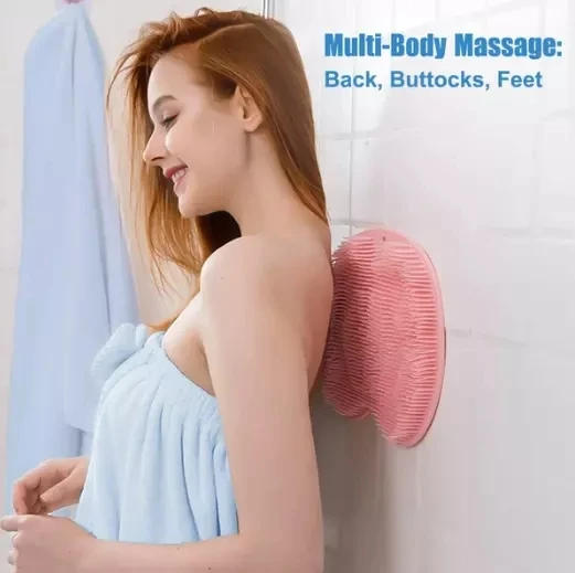 Foot Scrubber Massager Cleaner For Shower,Back Massage Pad With Suction Cup