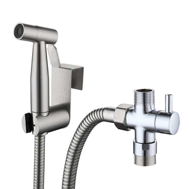 New Design Wall Mounted Stainless Steel Handheld Toilet Bidet Water Sprayer