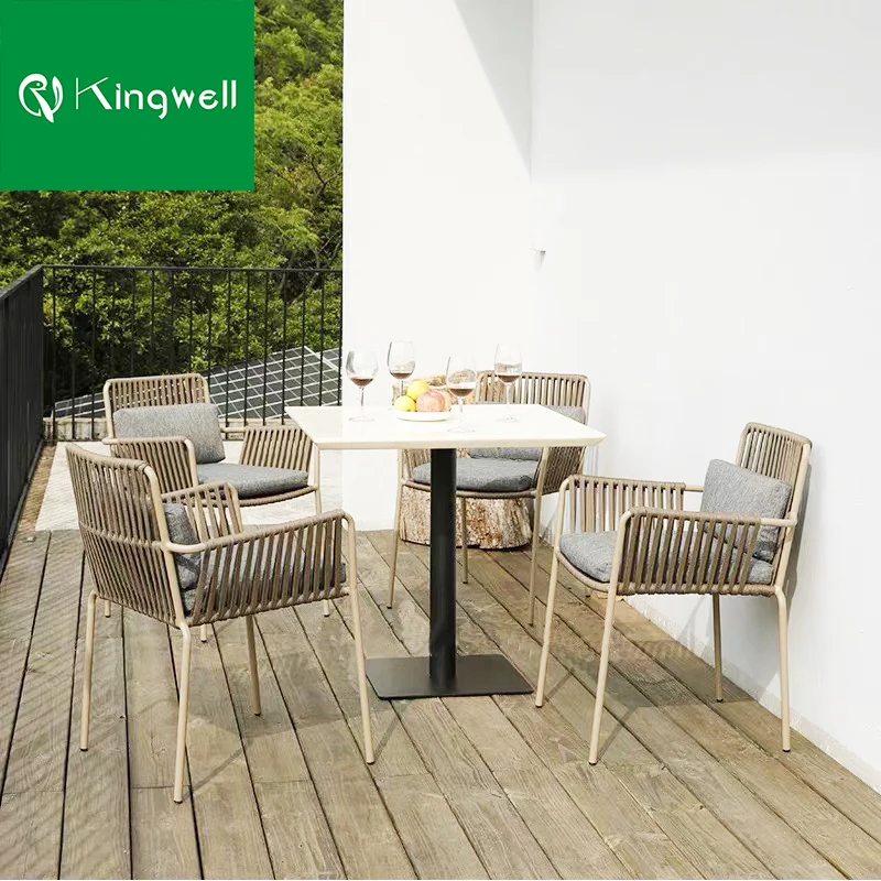 
 Outdoor furniture aluminum garden chairs with table dining sets for balcony  