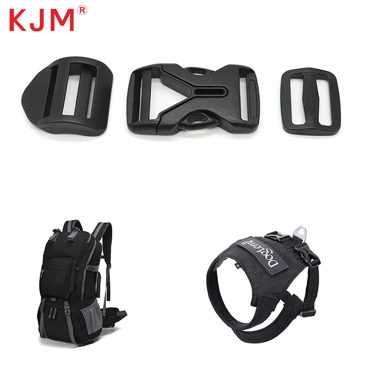 Kjm bike bags accessories 20mm 25mm 32mm 38mm 50mm customized logo webbing strap plastic buckle