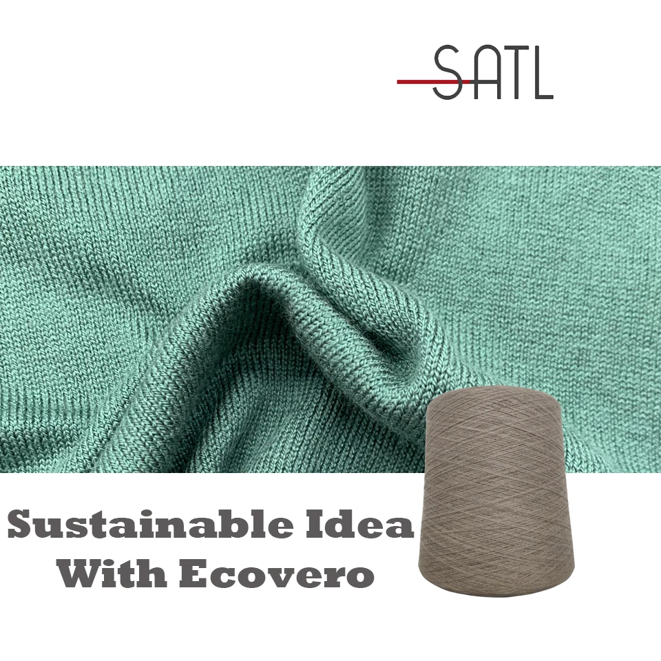 Oem Manufacturing 65%Ecovero Viscose 25%Silk 10%Wool Soft Hand Feeling Semi-worsted Yarn 2/28nm