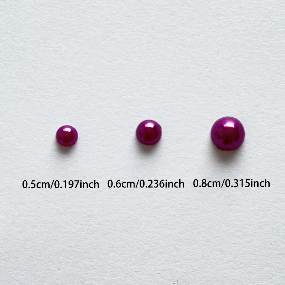 Amethyst Flatback Pearl Beads Plastic Half Round Pearls For DIY Decoration Jewelry Nail Bags Phone Making DIY Craft Decorations